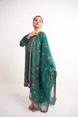 Raw Silk GREEN Handmade