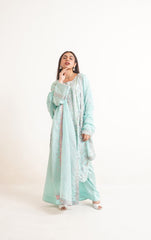 Raw Silk BLUE Handmade